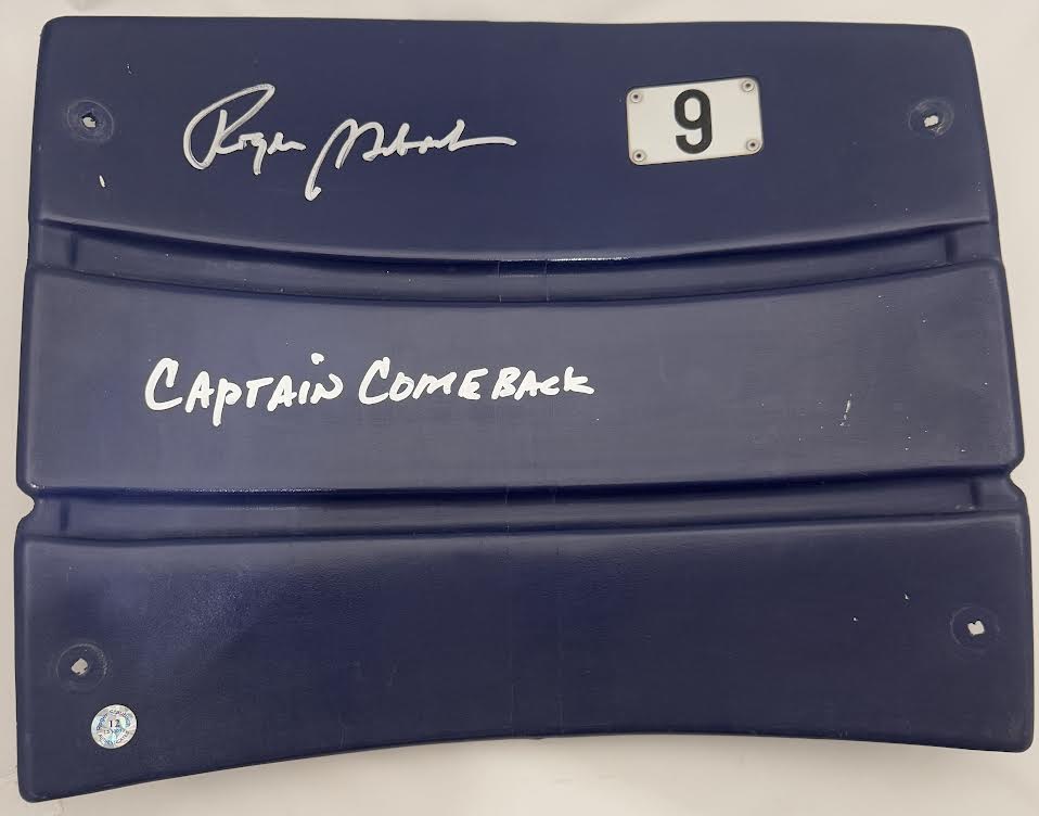 Roger Staubach Autographed Hand Signed Dallas Cowboys Seatback "Captain Comeback"