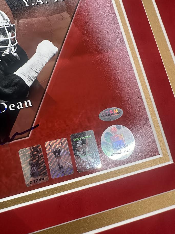 San Francisco 49ers Multi Autographed Hand Signed Custom Framed Hall of Famers 16x20 Photo - Player Holo