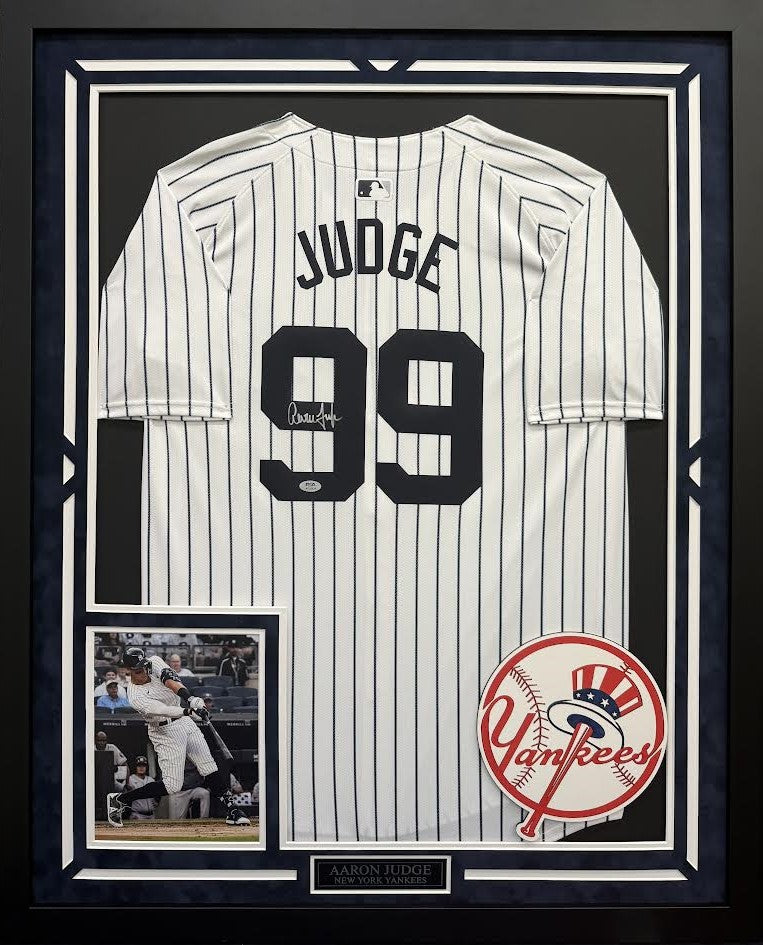 Aaron Judge Autographed Hand Signed Custom Framed New York Yankees Jersey - PSA/DNA COA