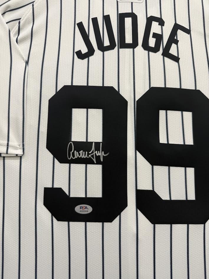 Aaron Judge Autographed Hand Signed Custom Framed New York Yankees Jersey - PSA/DNA COA