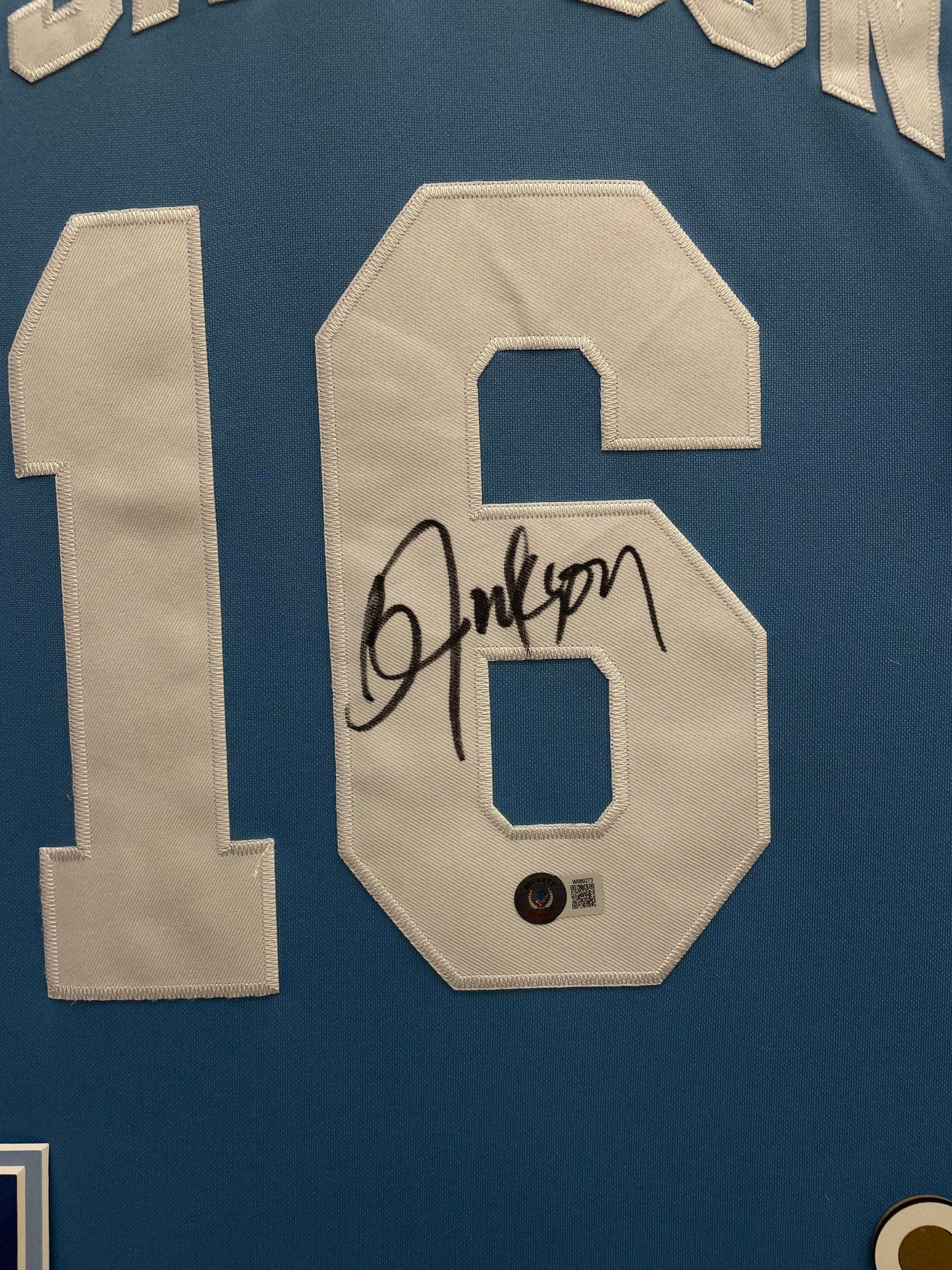 Bo Jackson Autographed Hand Signed Custom Framed Kansas City Royals Jersey - Beckett COA