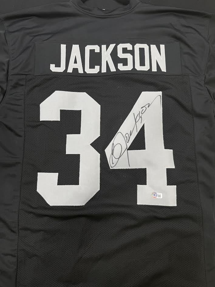 Bo Jackson Autographed Hand Signed Custom Oakland Raiders Jersey - Beckett COA