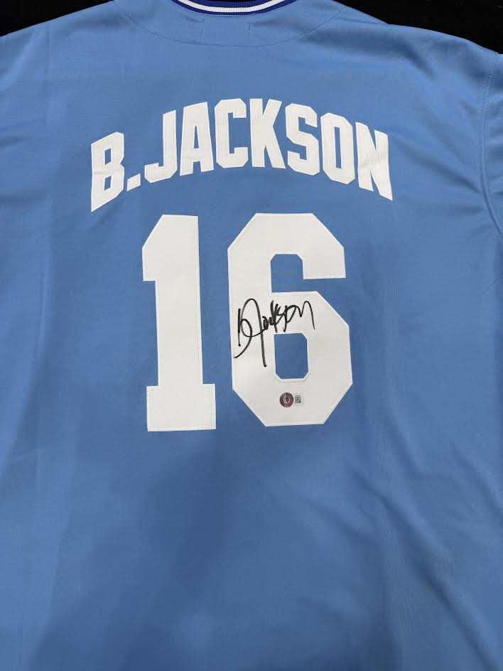 Bo Jackson Autographed Hand Signed Custom Kansas City Royals Jersey - Beckett COA