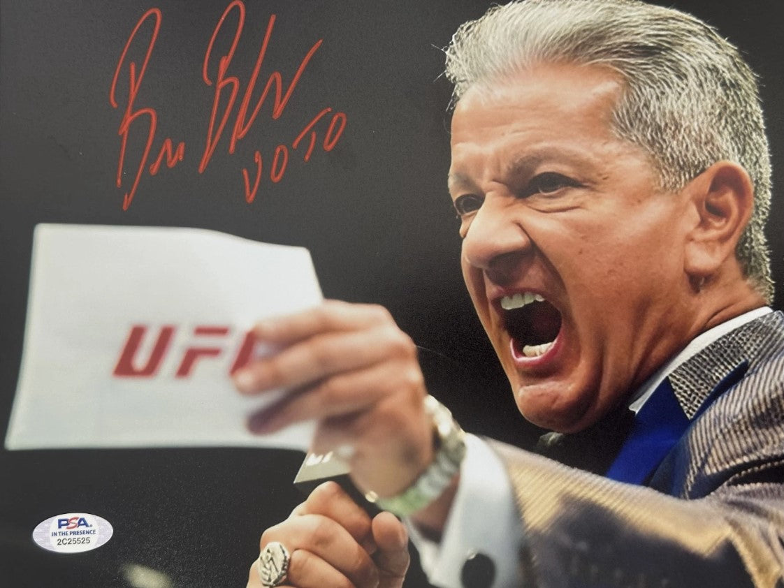 Bruce Buffer Autographed Hand Signed UFC Photo W/ Insc. - PSA COA