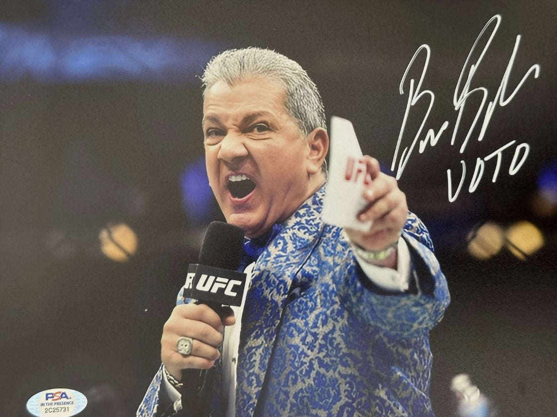 Bruce Buffer Autographed Hand Signed UFC Photo W/ Insc. - PSA COA