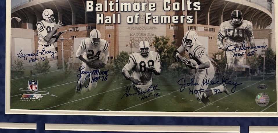 Baltimore Colts Hall Of Famers Autographed Hand Signed Custom Framed 16x20 Photo