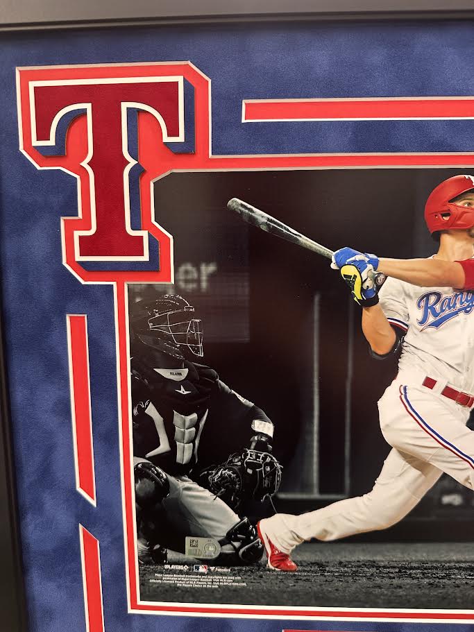 Corey Seager Autographed Hand Signed Custom Framed 11x14 Texas Rangers Photo - Fanatics COA