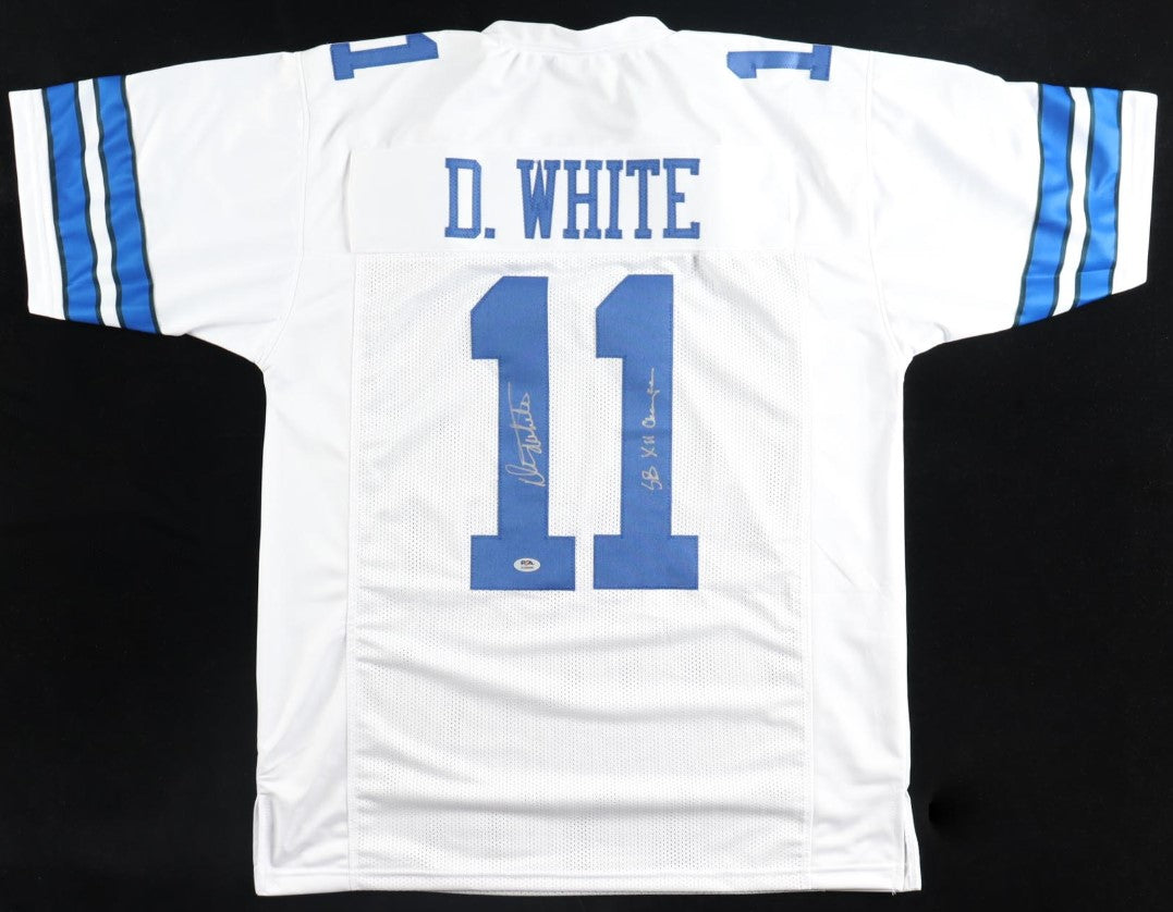 Danny White Autographed Hand Signed Custom Dallas Cowboys Jersey w/ Insc. - PSA COA