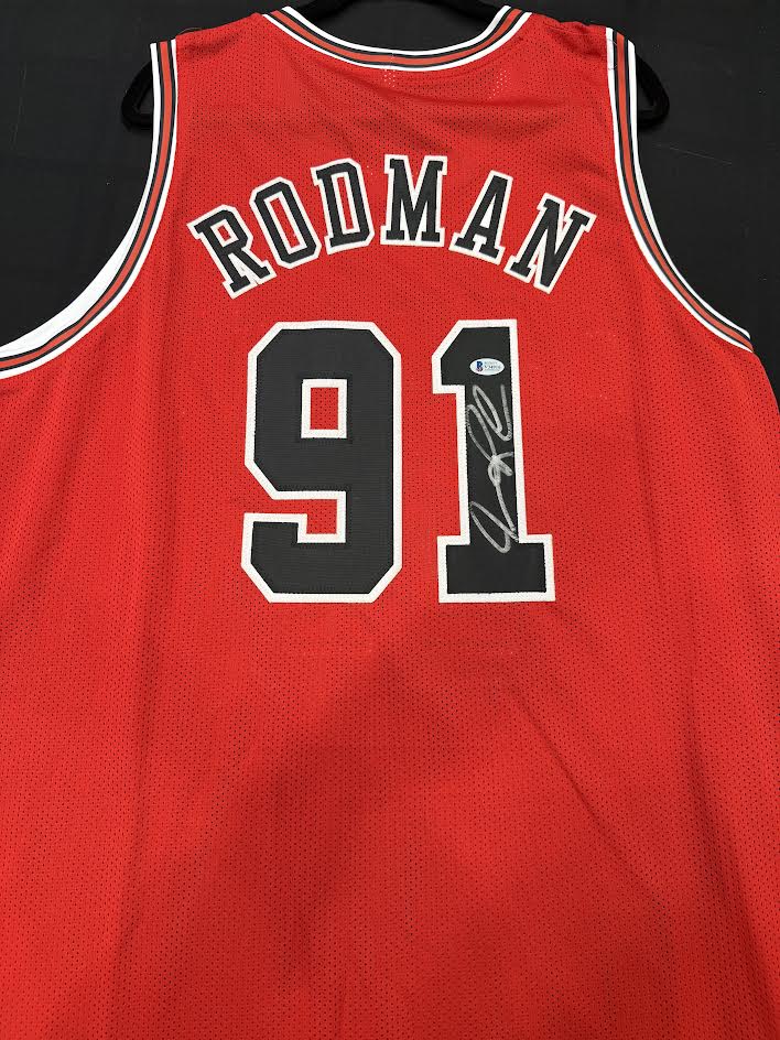 Dennis Rodman Autographed Hand Signed Custom Chicago Bulls Jersey - Beckett COA