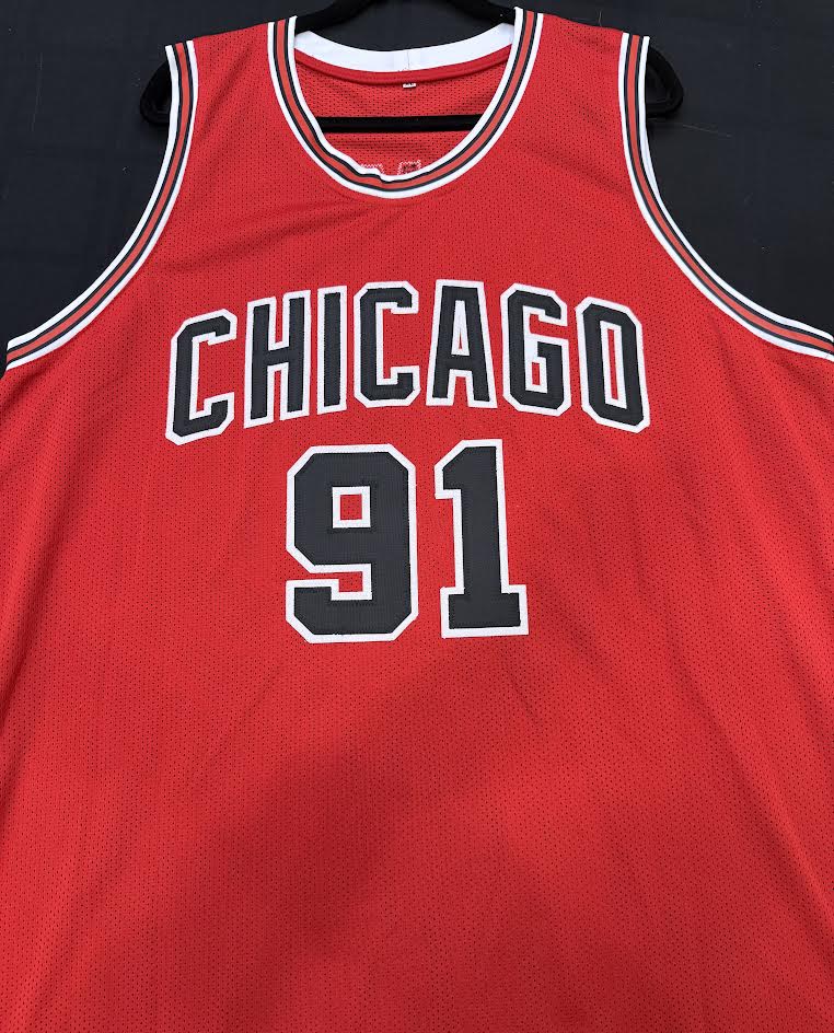 Dennis Rodman Autographed Hand Signed Custom Chicago Bulls Jersey - Beckett COA
