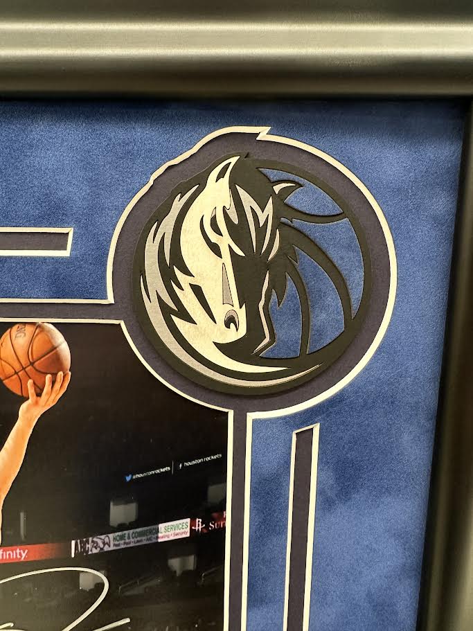 Dirk Nowitzki Autographed Hand Signed Custom Framed 8x10 Dallas Mavericks Photo - JSA COA