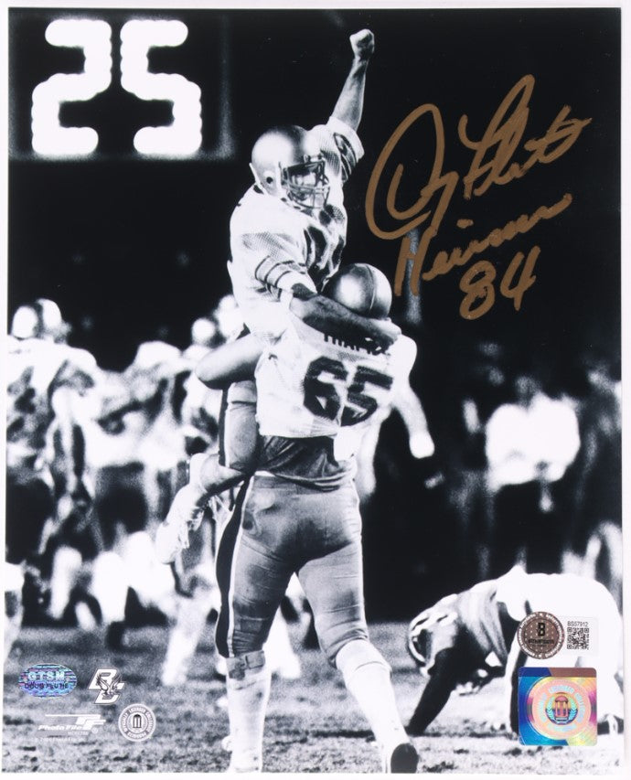 Doug Flutie Autographed Hand Signed 8x10 Boston College Photo W/ Insc. - Beckett COA