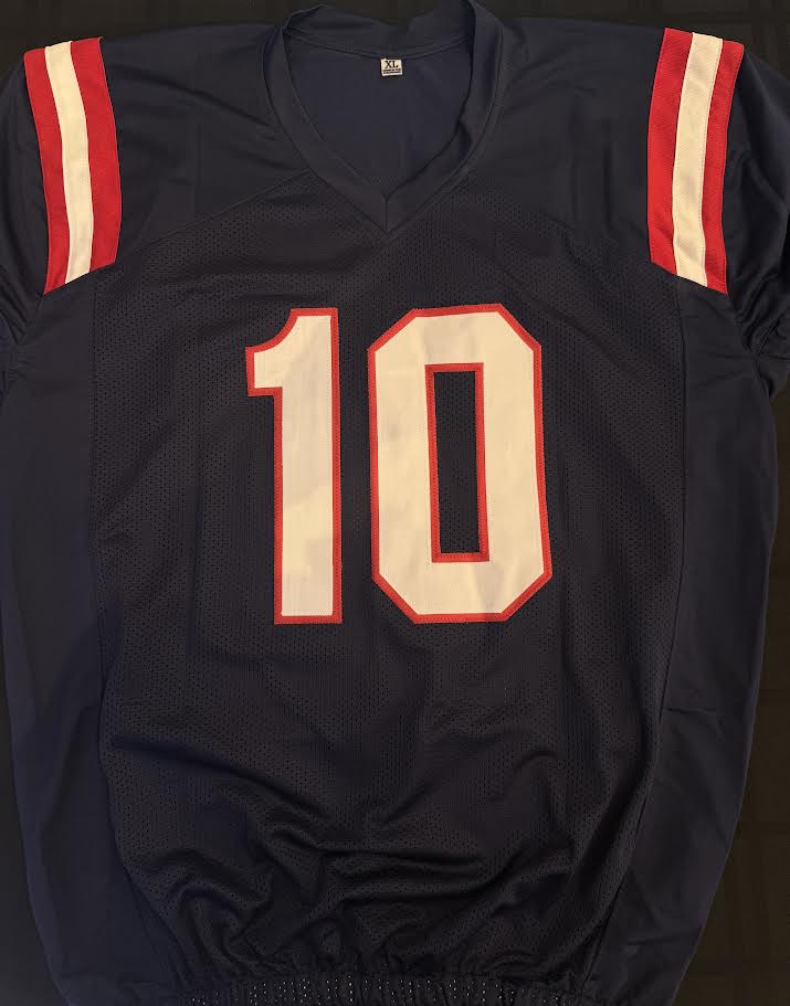 Drake Maye Autographed Hand Signed Custom New England Patriots Jersey - Beckett COA