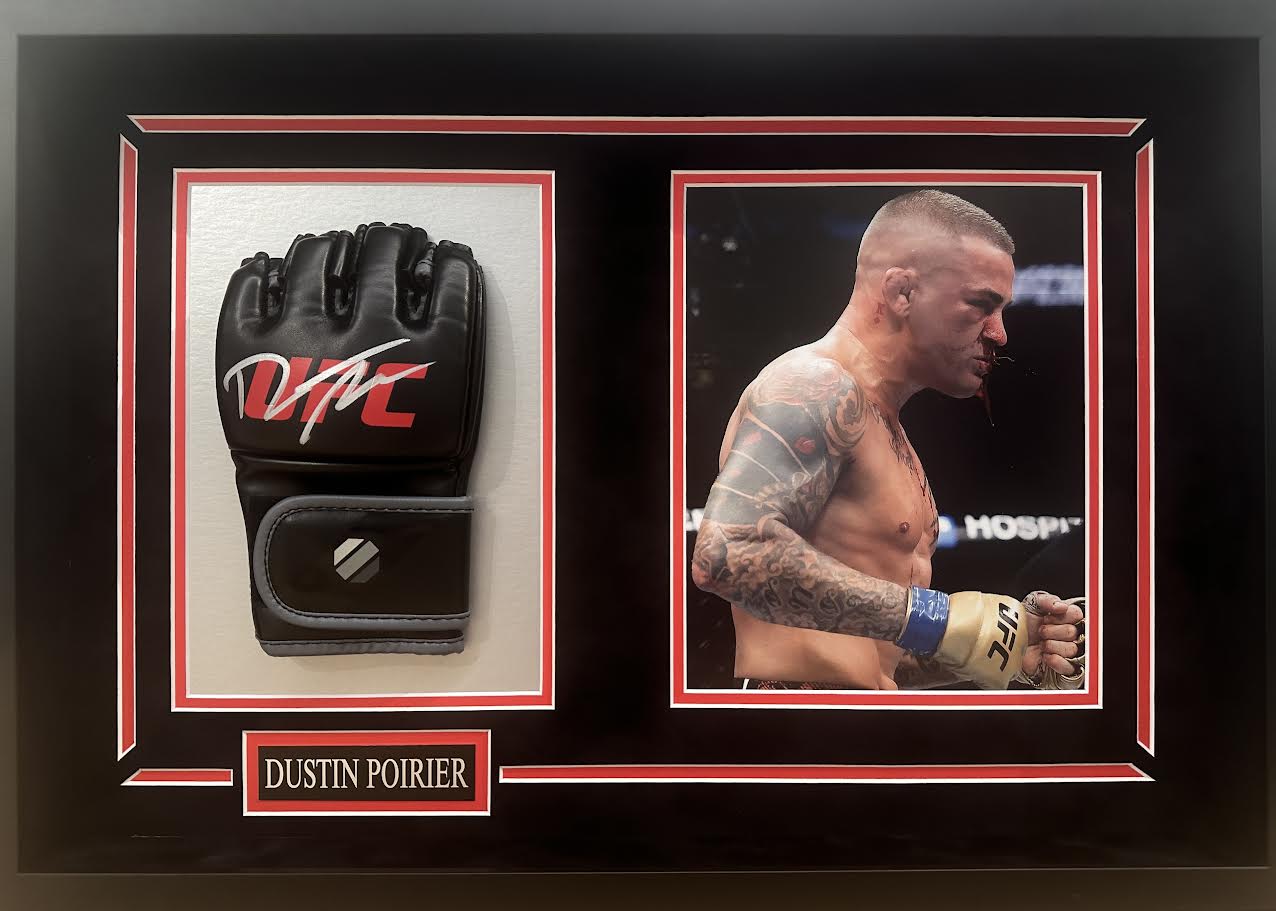 Dustin Poirier Autographed Hand Signed UFC Glove - Beckett COA