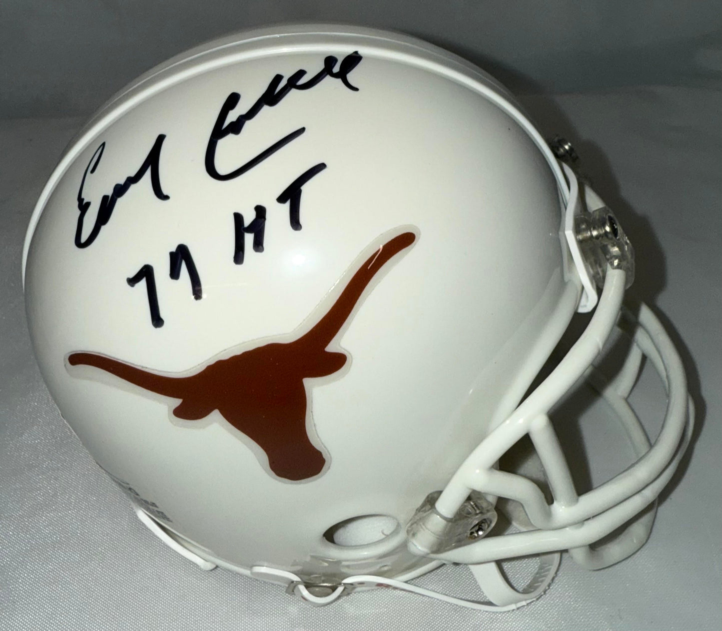 Earl Campbell Autographed Hand Signed Texas Longhorns Mini Helmet - JSA COA