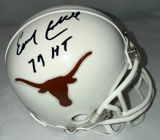 Earl Campbell Autographed Hand Signed Texas Longhorns Mini Helmet - JSA COA