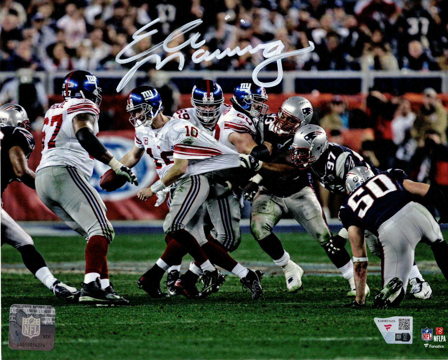 Eli Manning Autographed Hand Signed 8x10 New York Giants Photo - Fanatics COA