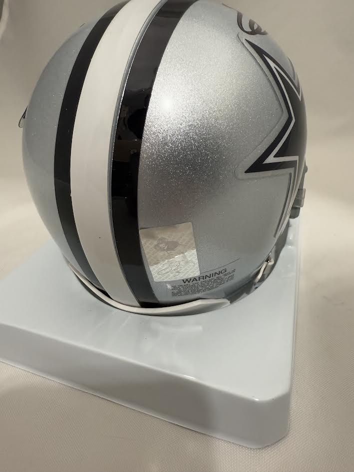 Emmitt Smith Autographed Hand Signed Dallas Cowboys Mini Helmet - Player Holo