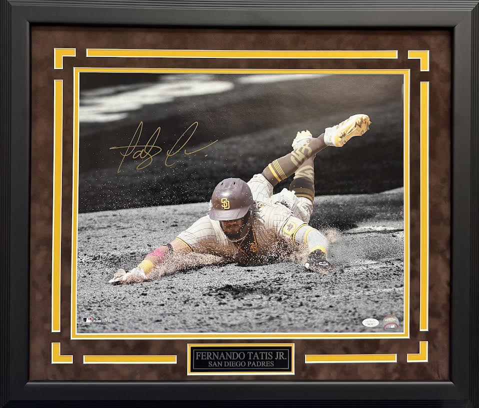 Fernando Tatis Jr. Autographed Hand Signed Custom Framed 16x20 San Diego Padres Photo - JSA COA