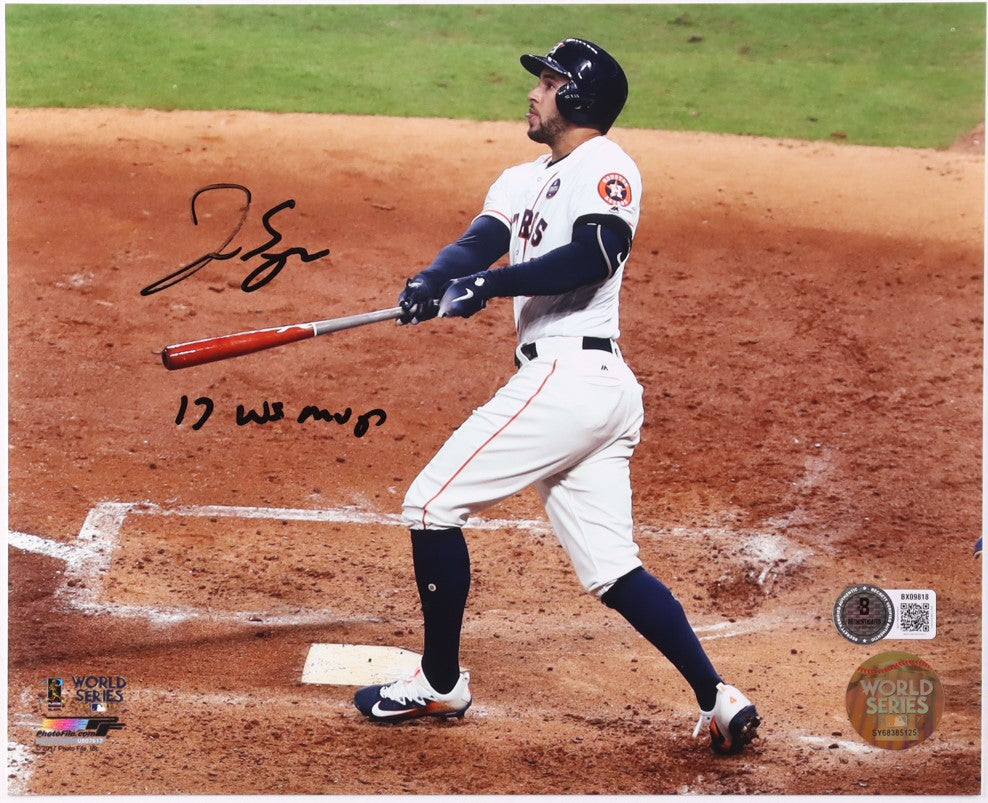 George Springer Autographed Hand Signed 8x10 Houston Astros Photo - Beckett COA