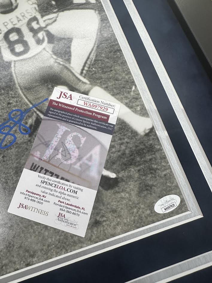 Staubach & Pearson Autographed Hand Signed Custom Framed "Hail Mary" 16x20 Photo - JSA COA