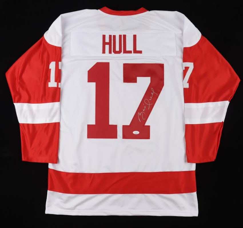 Brett Hull Autographed Hand Signed Custom Detroit Red Wings Jersey