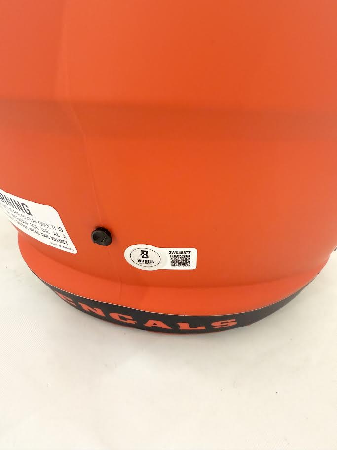 Ja'Marr Chase Autographed Hand Signed Full Size Replica Cincinnati Bengals Helmet - Beckett COA