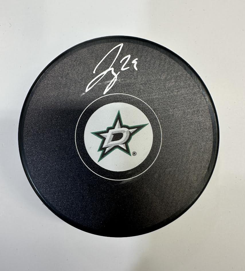 Jake Oettinger Autographed Hand Signed Dallas Stars Hockey Puck - Fanatics COA