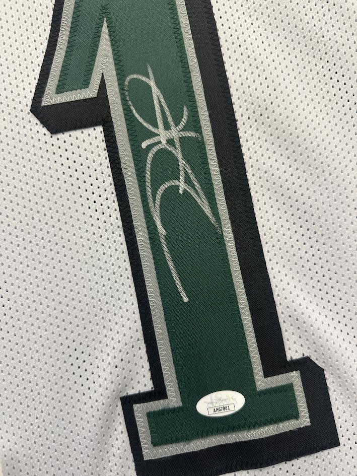 Jalen Hurts Autographed Hand Signed Custom Framed Philadelphia Eagles Jersey - JSA COA