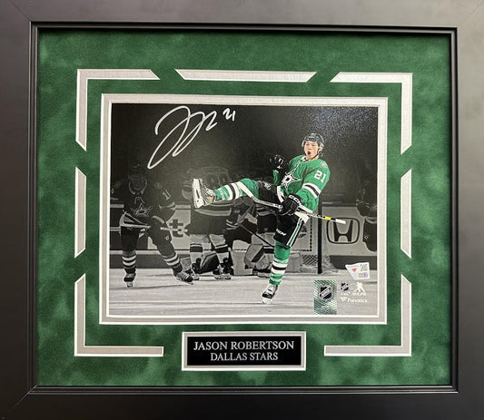 Jason Robertson Autographed Hand Signed Custom Framed 8x10 Dallas Stars Photo - Fanatics COA