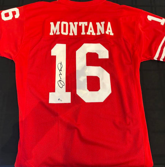 Joe Montana Autographed Hand Signed Custom San Francisco 49ers Jersey - Beckett COA