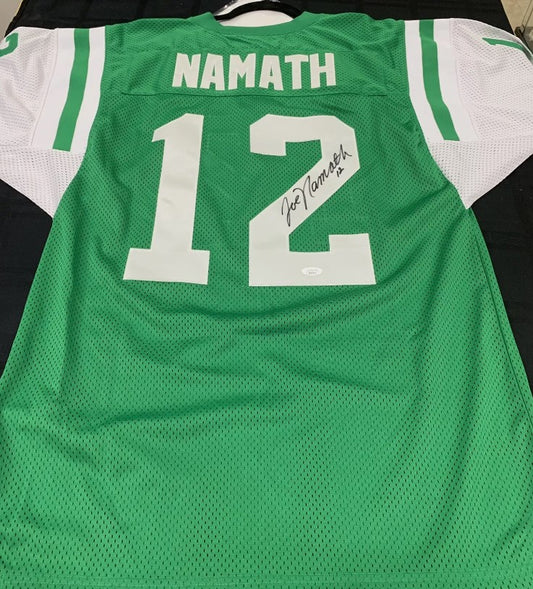Joe Namath Autographed Hand Signed Custom New York Jets Jersey - JSA COA