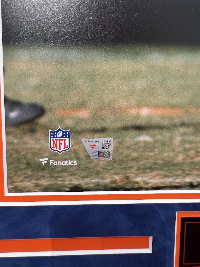 John Elway Autographed Hand Signed Custom Framed 16x20 Denver Broncos Photo - Fanatics COA