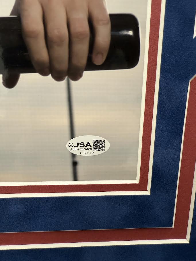 Josh Hamilton Autographed Hand Signed Custom Framed 16x20 Texas Rangers Photo - JSA COA