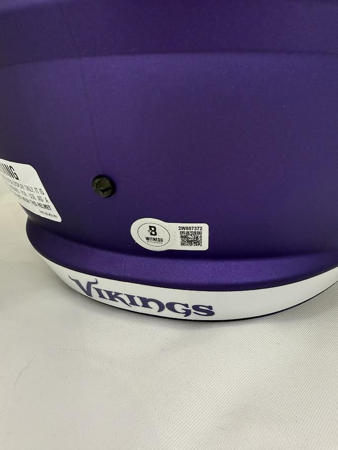 Justin Jefferson Autographed Hand Signed Full Size Replica Minnesota Vikings Helmet - Beckett COA