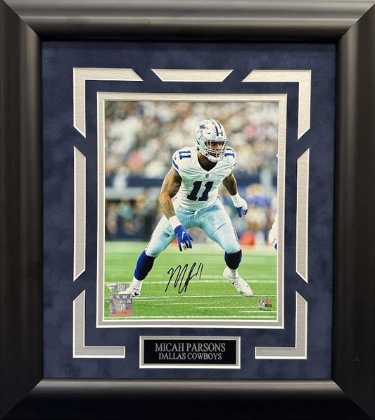 Micah Parsons Autographed Hand Signed Custom Framed 8x10 Dallas Cowboys Photo - Fanatics COA