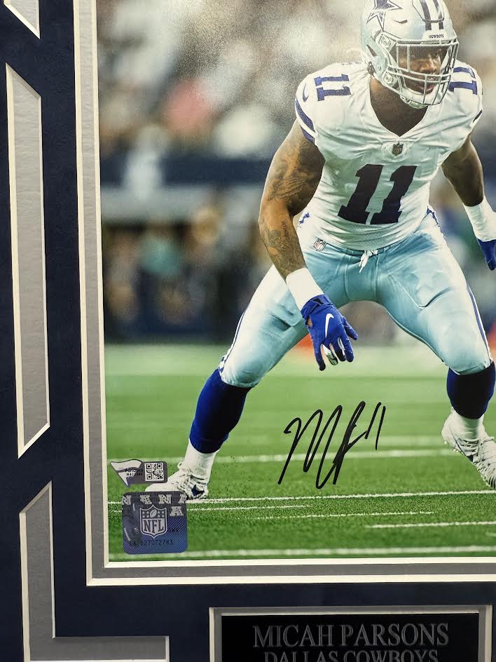 Micah Parsons Autographed Hand Signed Custom Framed 8x10 Dallas Cowboys Photo - Fanatics COA
