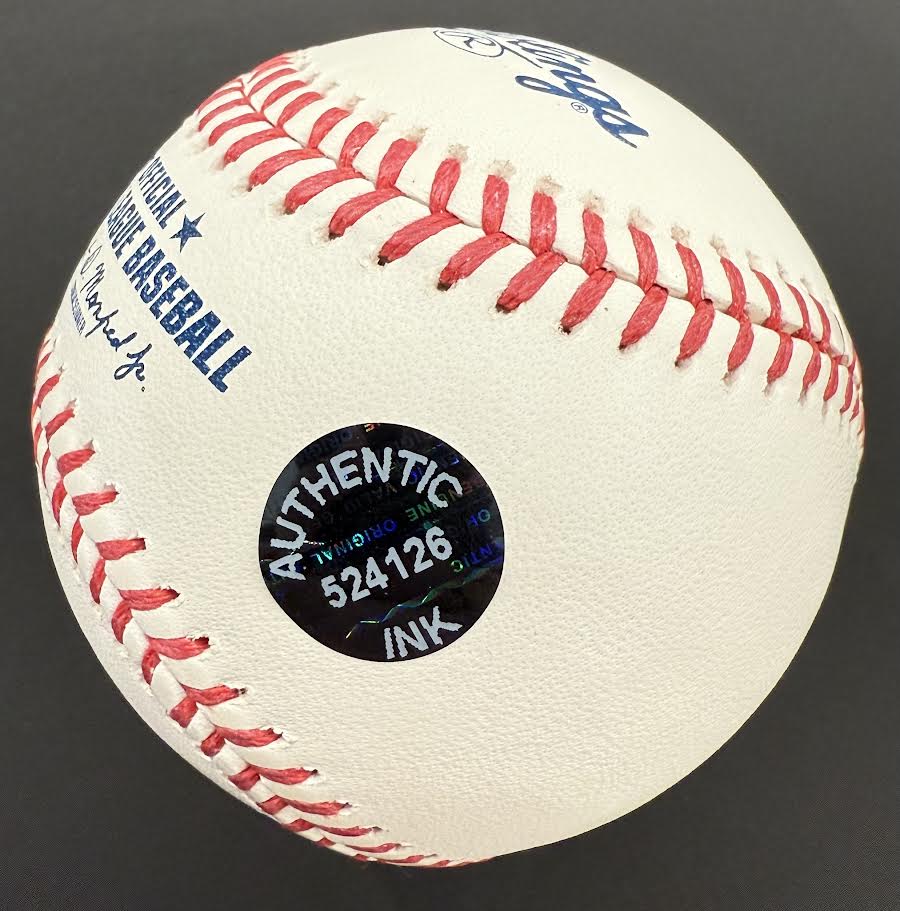 Michael Young Autographed Hand Signed Baseball W/ Inscription - Authentic Ink COA