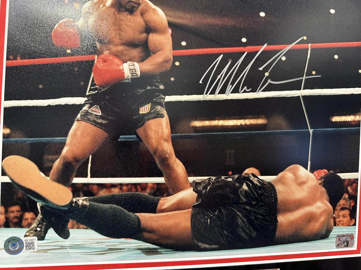 Mike Tyson Autographed Hand Signed Custom Framed 11x14 Photo - Beckett COA