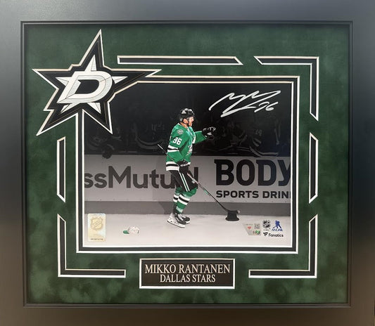 Mikko Rantanen Autographed Hand Signed Custom Framed 8x10 Dallas Stars Photo - Fanatics COA