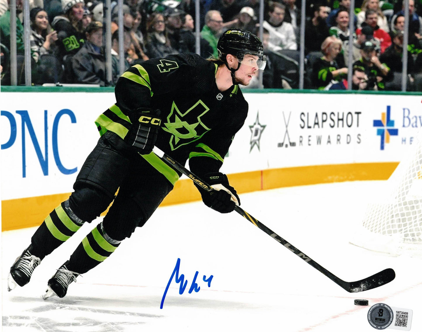 Miro Heiskanen Autographed Hand Signed 8x10 Dallas Stars Photo - Beckett COA