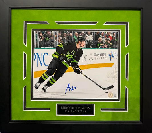 Miro Heiskanen Autographed Hand Signed Custom Framed Dallas Stars 8x10 Photo - Beckett COA