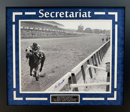Ron Turcotte "Secretariat" Autographed Hand Signed Custom Framed 16x20 Photo - Derby COA