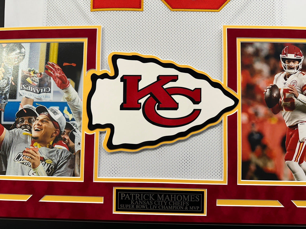 Patrick Mahomes Autographed Hand Signed Custom Framed Kansas City Chiefs Jersey - JSA COA