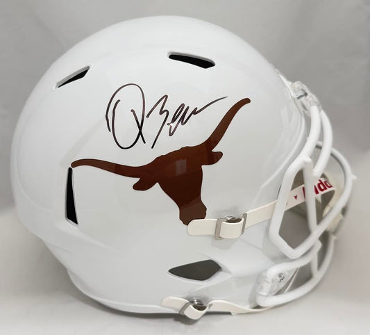 Quinn Ewers Autographed Hand Signed Full Size Replica Texas Longhorns Helmet - Beckett COA