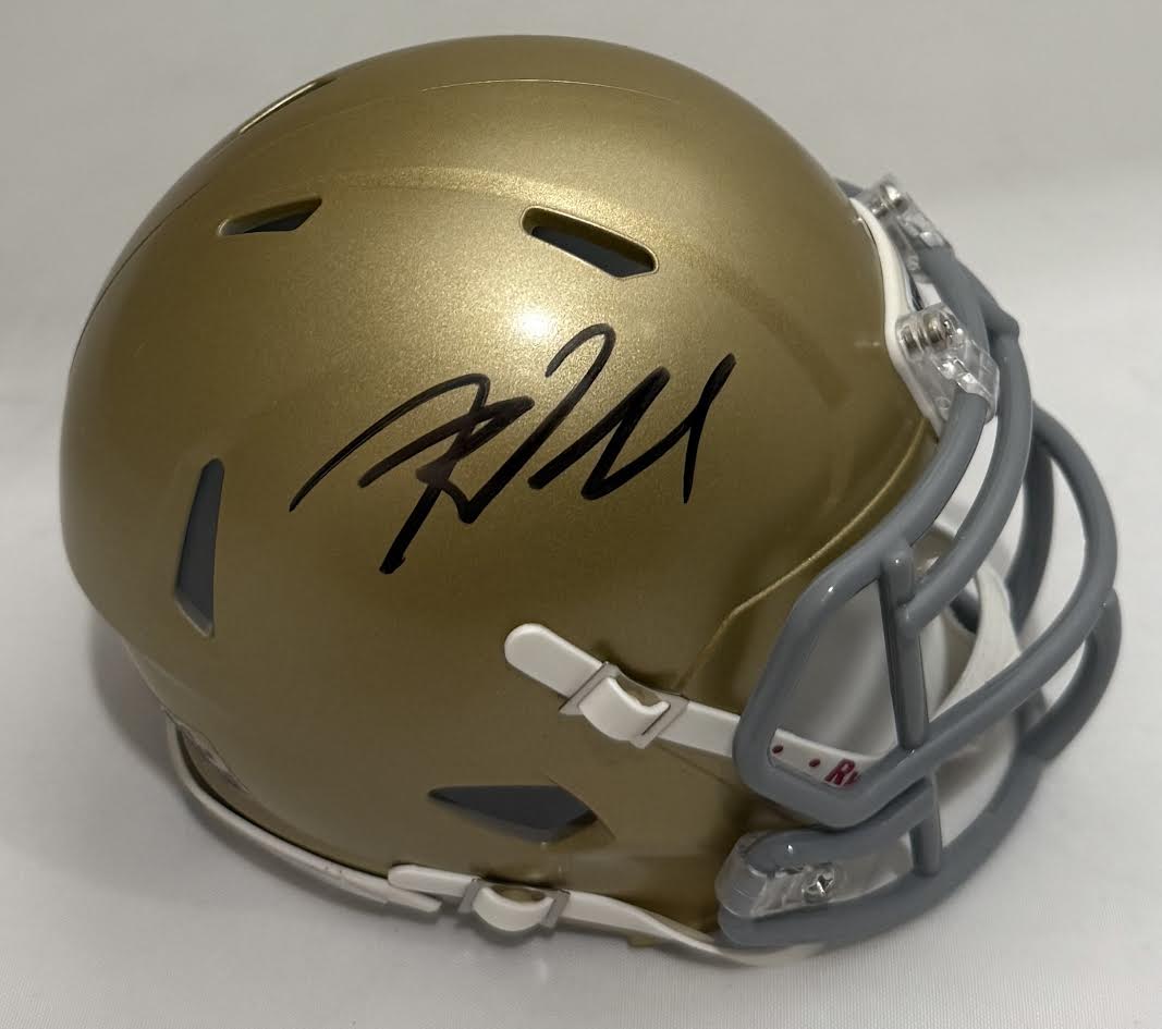 Riley Leonard Autographed Hand Signed Notre Dame Mini Helmet - PSA COA