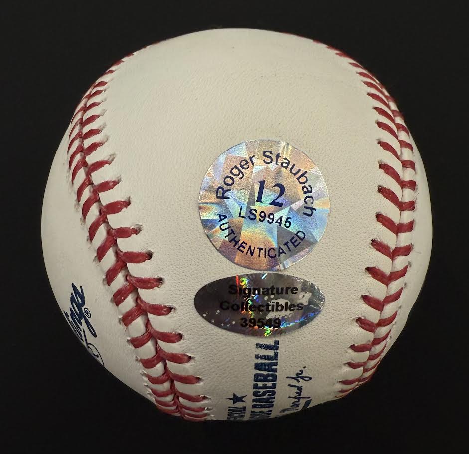 Roger Staubach Autographed Hand Signed Baseball - Staubach Hologram