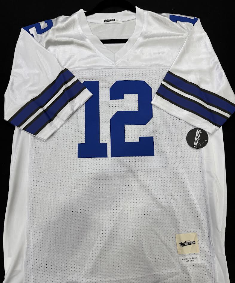 Roger Staubach Autographed Hand Signed Custom Dallas Cowboys Jersey W/ 3 Insc. - Beckett COA