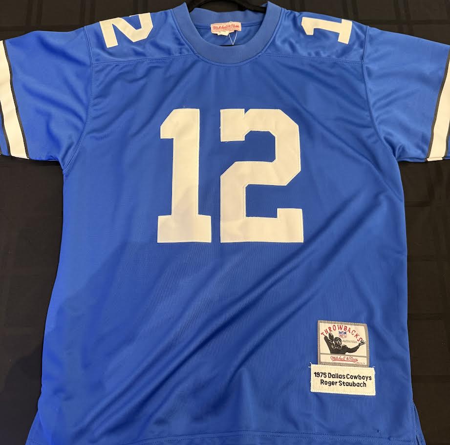 Roger Staubach Autographed Hand Signed Mitchell & Ness Throwback Dallas Cowboys Jersey - JSA COA