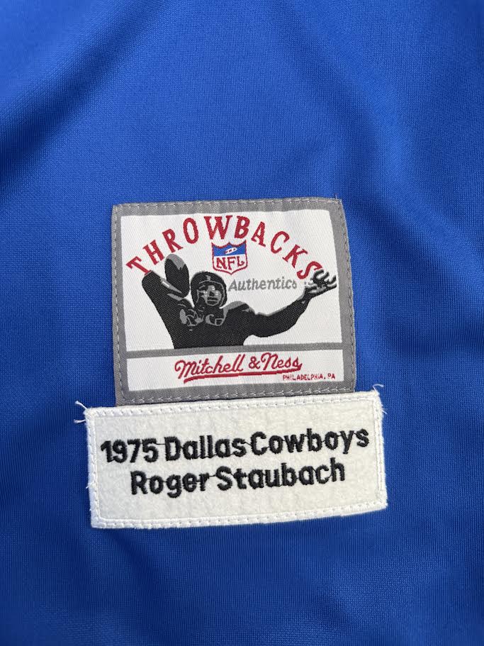 Roger Staubach Autographed Hand Signed Mitchell & Ness Throwback Dallas Cowboys Jersey - JSA COA